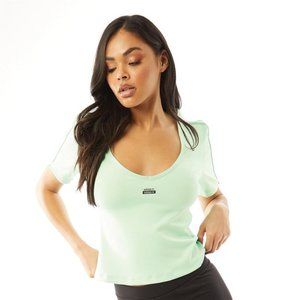 Brand New Adidas Active Deep V Cropped T-shirt
